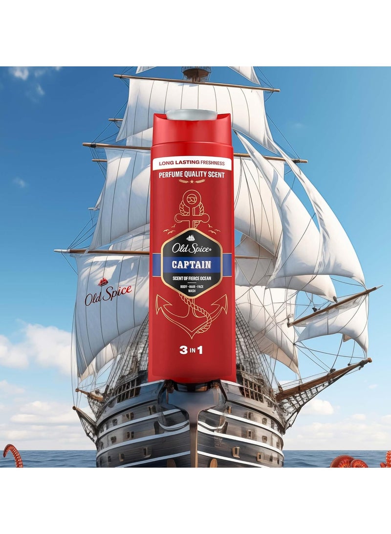 Old Spice Captain Shower Gel And Shampoo For Men - Image 3